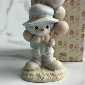 Vintage 1984 Enesco Precious Moments, I Get a Bang Out of You Clown Boxed Flawed
